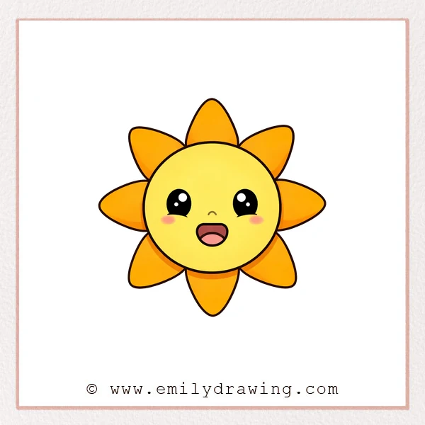 Preview of Cartoon Sun drawing